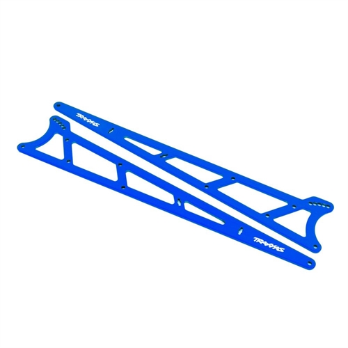 Side plates, wheelie bar, blue (Aluminium) (2)