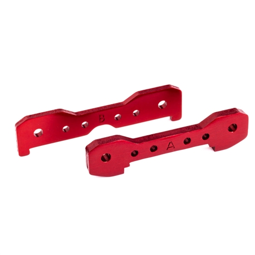 Tie bars, front, 6061-T6 aluminium (red-anodised)