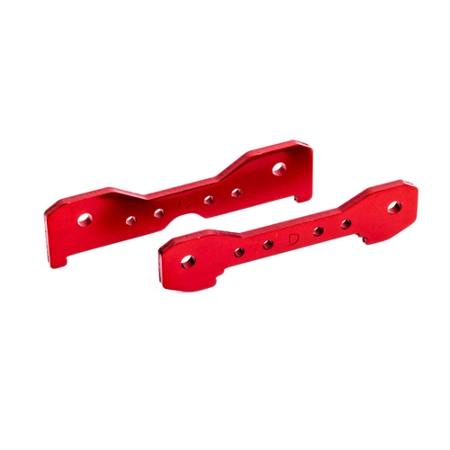 Tie bars, rear, 6061-T6 aluminium (red-anodised)