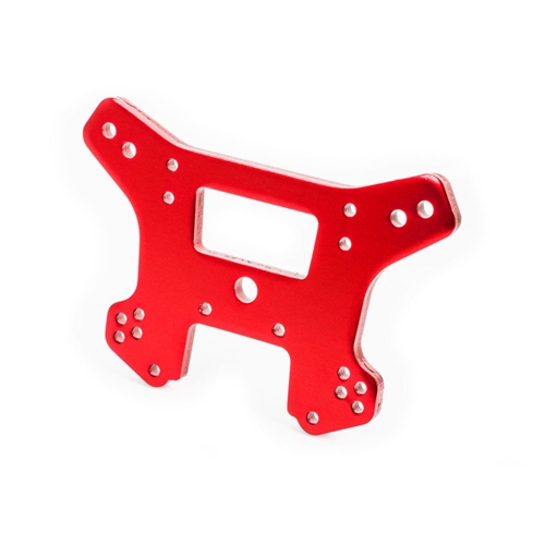 Shock tower, front, 6061-T6 aluminium (red-anodised)