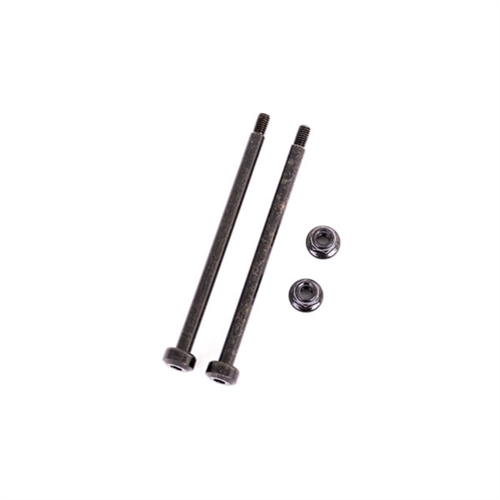 Suspension pins, outer, rear, 3.5x56.7mm (hardened steel) (2) / M3x0.5mm NL, flanged (2)