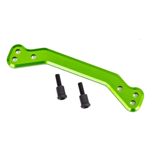 Draglink, steering, 6061-T6 aluminium (green-anodised)/ 3x14mm SS (2)