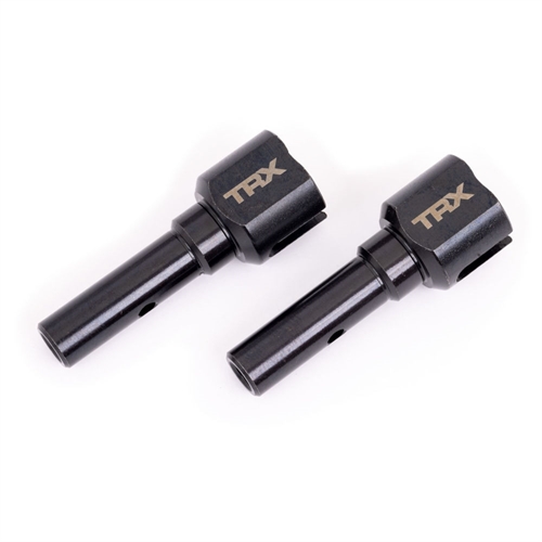 Stub axles, hardened steel (2) (for use only with #9557 driveshaft) (fits Sledge)