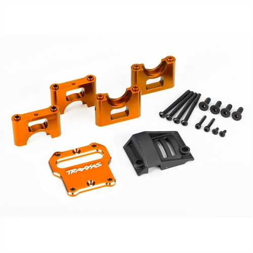 Mount, center differential carrier, 6061-T6 aluminium (orange-anodised)