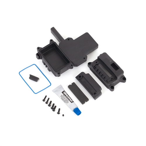 Box, receiver (sealed) w / ESC mount / receiver cover / access plug / foam pads / silicone grease / 2.5x10 CS (2) / 3x10 BCS (1)