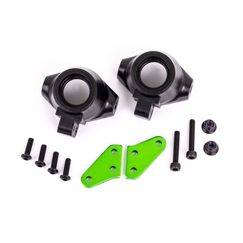 Steering block arms (aluminium, green-anodised) (2) / steering blocks, left & right