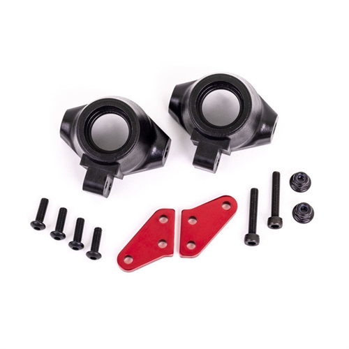 Steering block arms (aluminium, red-anodised) (2) / steering blocks, left & right