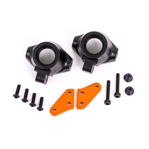 Steering block arms (aluminium, orange-anodised) (2) / steering blocks, left & right