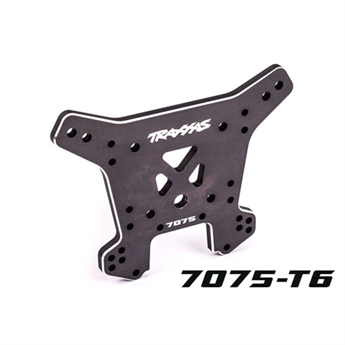 Shock tower, rear, 7075-T6 aluminium (dark titanium-anodised) (fits Sledge)