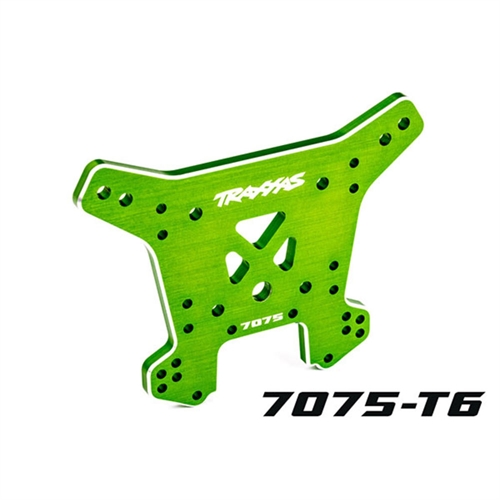 Shock tower, rear, 7075-T6 aluminium (green-anodised) (fits Sledge)