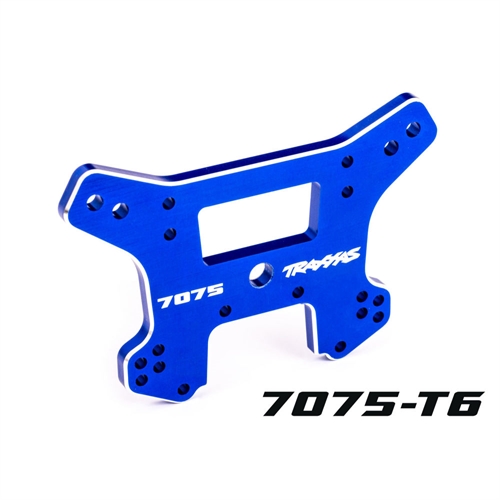 Shock tower, front, 7075-T6 aluminium (blue-anodised) (fits Sledge)