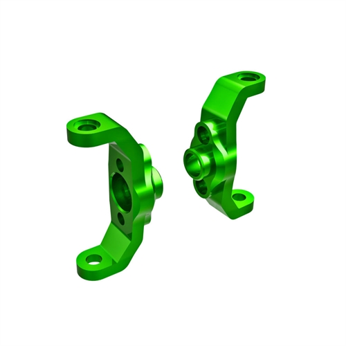 Caster blocks, 6061-T6 aluminium (green-anodised) (left & right)