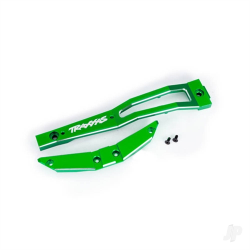 Chassis brace, front, 6061-T6 aluminium (green-anodised/ 2.5x6mm CCS (with threadlock) (2)