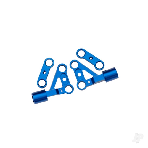 Suspension arms, upper, front, 6061-T6 aluminium (blue-anodised)
(left & right)/ 2.5x5mm BCS (with threadlock) (2)
