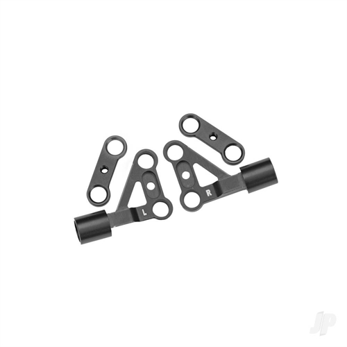 Suspension arms, upper, front, 6061-T6 aluminium (gray-anodised)
(left & right)/ 2.5x5mm BCS (with threadlock) (2)
