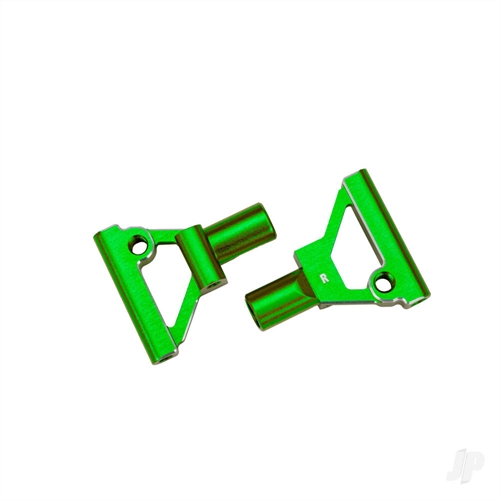 Suspenion arms, lower, front, 6061-T6 aluminium (green-anodised)
(left & right)/ 2.5x5mm BCS (with threadlock) (2)
