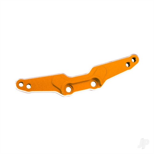 Shock tower, rear, 6061-T6 aluminium (orange-anodised)/ 3x15mm BCS (with threadlock) (2)