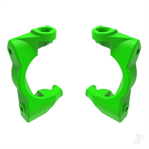 Caster blocks (c-hubs), left & right (green)
