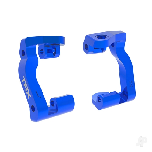 Caster blocks (c-hubs), 6061-T6 aluminium (blue-anodised) (left
& right)
