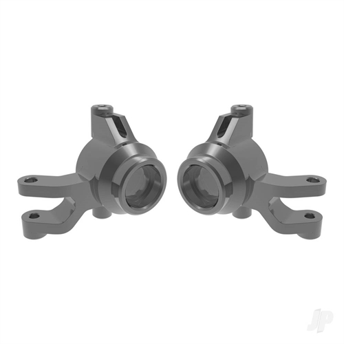 Steering blocks, 6061-T6 aluminium (gray-anodised) (left &
right), 3x12mm SS (with threadlock) (4), 3x15mm BCS (with
threadlock) (2)

