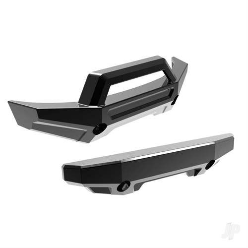 Bumper, front (1), rear (1) (black chrome)