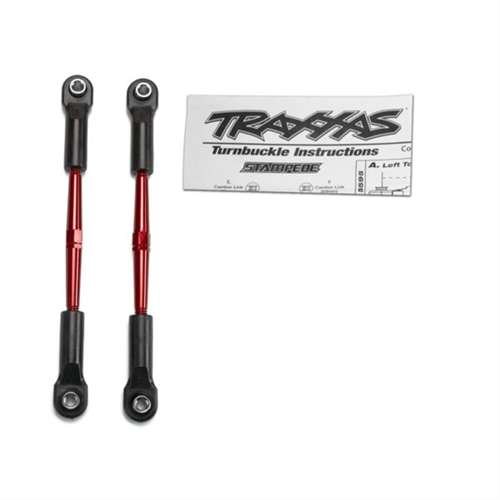 Turnbuckles, aluminium (red-anodised), toe links, (Stampede)