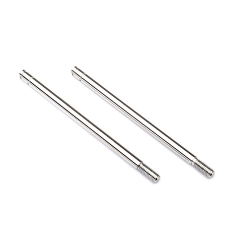 Shock shafts, steel, chrome finish (xx-long) (2)