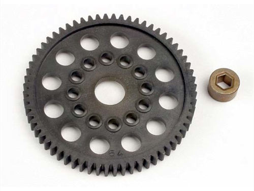 Spur gear (64-Tooth) (32-Pitch) w/bushing