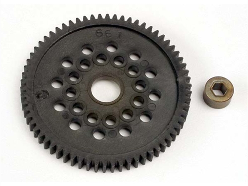 Spur gear (66-Tooth) (32-Pitch) w/bushing