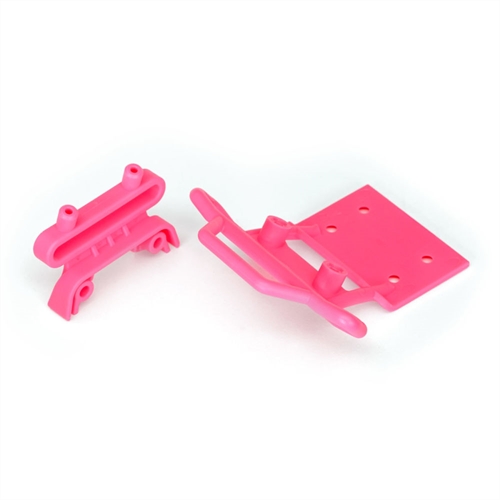 Bumper, front/mount/ 4x23mm RM (2)/ 3x10mm RST (2) (pink)