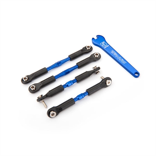 Turnbuckles, aluminium (blue-anodised), camber links, front,