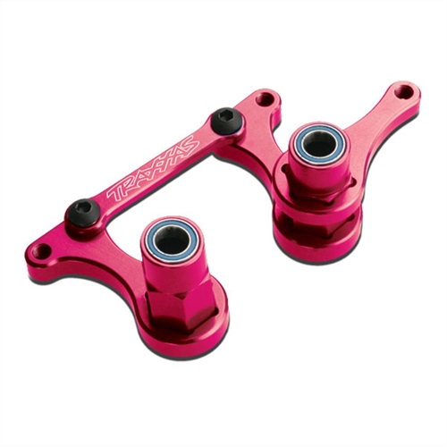 Steering bellcranks, drag link (pink-anodised T6)(assembled)