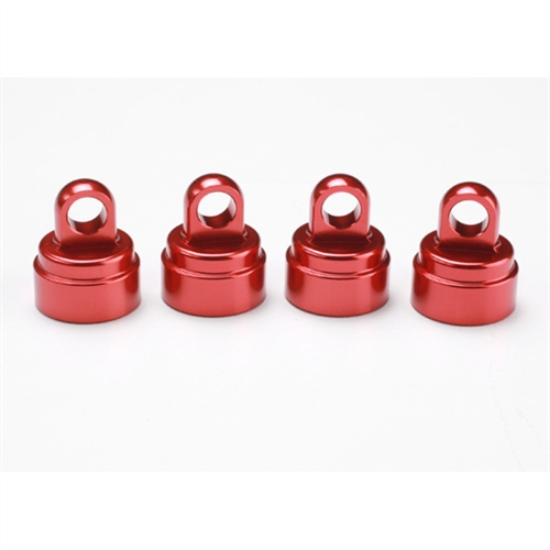 Shock caps, aluminium (red-anodised) (4) (Ultra Shocks)