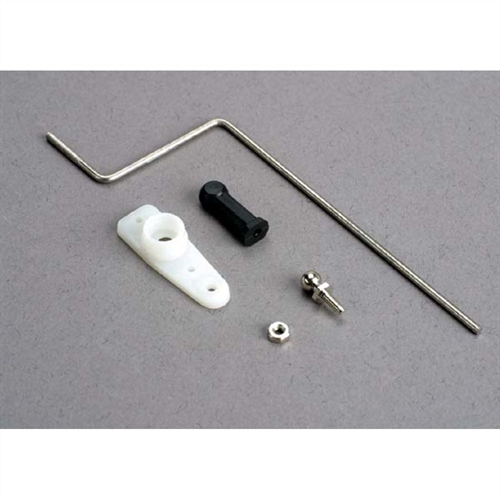 Steering rod/plastic rod end/chrome threaded ball/servo horn
