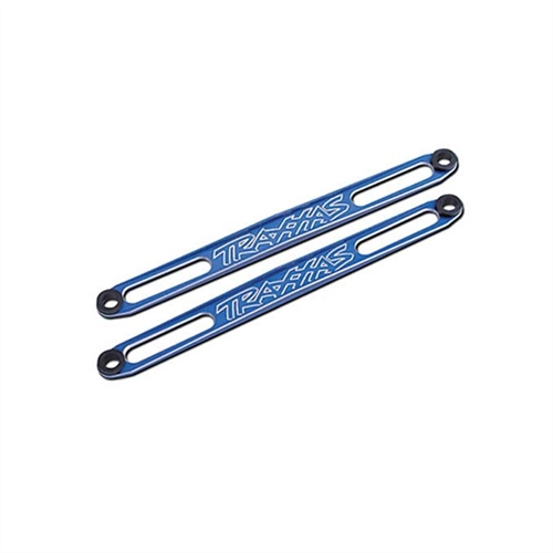 Hold downs, battery blue-anodize) w/pads,screws,posts,clips