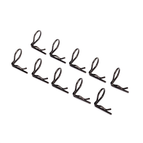 Body clip (mounting clip), angled, 90-degrees (black) (10)