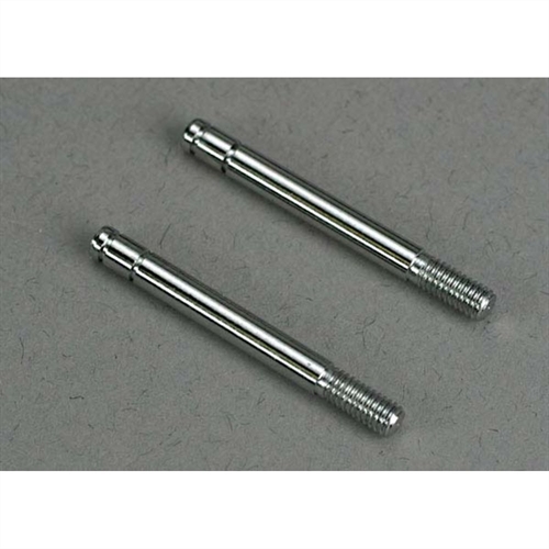 Shock shafts, steel, chrome finish (29mm) (front) (2)