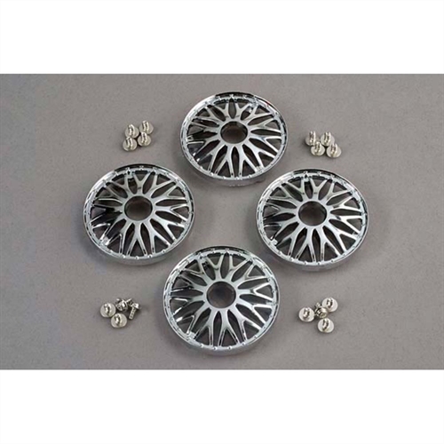Wheel covers, BBS type (chrome) (4)/ attachment screws (12)