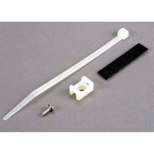 Attachment bracket, plug/foam tape/tie wrap/3x10mm wst screw