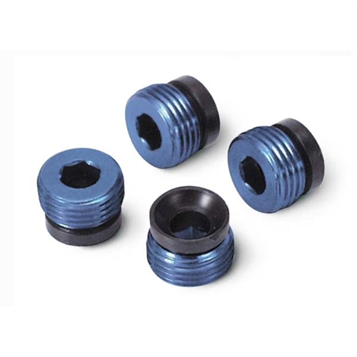 Aluminium caps, pivot ball (blue-anodised) (4)