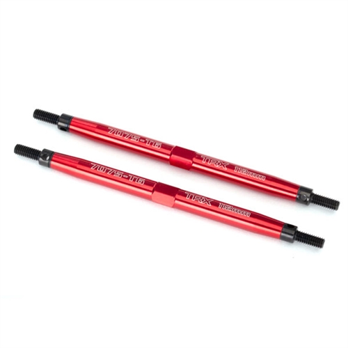 Toe links, Maxx ,Tubes red-anodised, 7075-T6 (112mm, front)