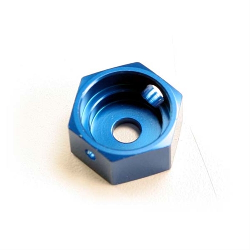 Brake adapter, hex aluminium (blue) (for T-Maxx steel CVD)