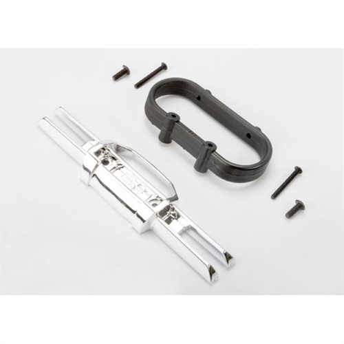 Bumper, rear (chrome), mount, 4x10mm BCS (2)/ 3x25mm BCS (2)