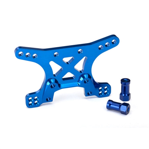 Shock tower, front, 7075-T6 aluminium (blue-anodised)