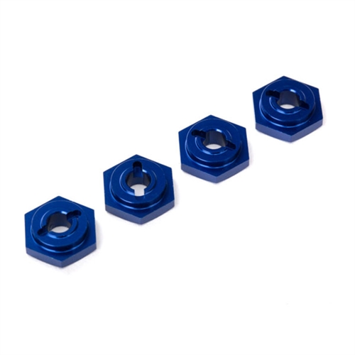 Wheel hubs, hex, aluminium (4) (blue-anodised)