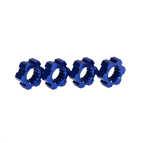 Wheel hubs, hex, aluminium (blue-anodised) (4)