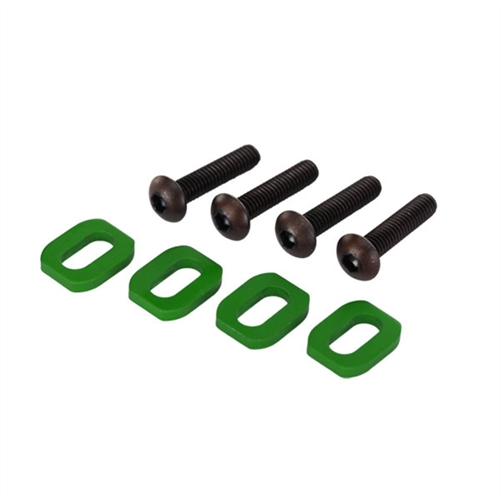 Washers, motor mount, aluminium (Green-anodised) (4)