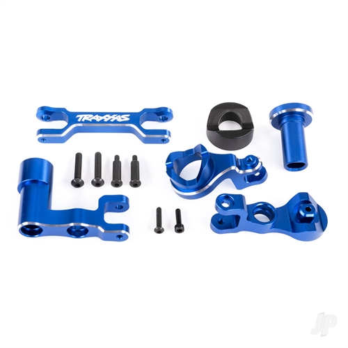 Steering bellcranks (left & right)/ drag link (6061-T6
aluminium, blue-anodised) (fits XRT)
