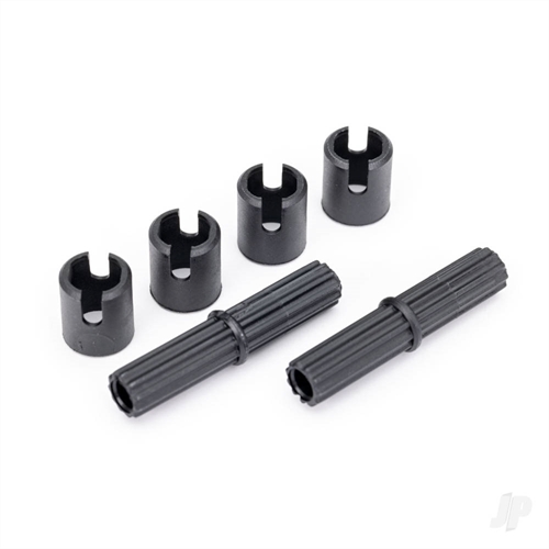 Half shafts, center (external splined) (2)/ pin retainer (4) (plastic parts only)