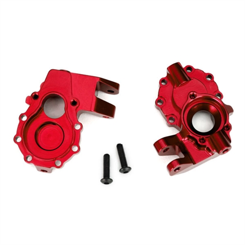 Portal housings, inner (front), 6061-T6 aluminum (red-anodiz